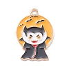 Halloween Alloy Enamel Pendants ENAM-P248-01G-B-1