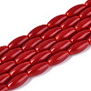 Opaque Glass Beads Strands X-GLAA-T028-15P-02-1