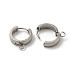 Tarnish Resistant 201 Stainless Steel Huggie Hoop Earrings Findings STAS-A167-01T-P-2
