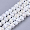 Electroplate Porcelain Beads X-PORC-N005-04L-1