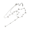 304 Stainless SteelPave Clear Cubic Zirconia Flat Round Link Chain Y Necklaces LS-NJEW-Z088-01P-2