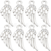 10Pcs Brass Micro Pave Clear Cubic Zirconia Charms KK-BBC0026-21-7