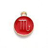 Alloy Enamel Pendants X-ENAM-S124-01B-07L-2