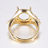 Adjustable Brass Finger Ring Components KK-G330-02G-2