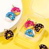 6Pcs 3 Colors Brass Enamel Pendants KK-LS0001-31-6