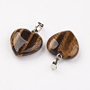 Natural Tiger Eye Pendants X-G-G956-B01-FF-2