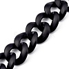 Handmade Spray Painted CCB Plastic Curb Chains AJEW-JB00737-01-2