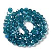 Electroplate Transparent Glass Beads Strands EGLA-A035-T10mm-L12-2