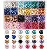 1680Pcs 24 Colors Baking Painted Glass Round Bead Strands HY-SZ0001-05-1