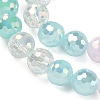 Electroplate Glass Beads Strands EGLA-D300-06-8mm-15-4