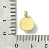 Ion Plating(IP) Real 14K Gold Plated 304 Stainless Steel with Glass Pendant FIND-Z028-31G-4