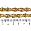 Transparent Electroplate Glass Beads Strands EGLA-N013-T6mm-B08-4