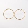 Ion Plating(IP) 304 Stainless Steel Hoop Earrings LS-EJEW-N0016-11G-L-2