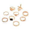 Zinc Alloy Finger Rings Sets RJEW-L101-02G-1