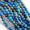 Dyed Natural Imperial Jasper Round Bead Strands G-M274-05-4mm-1