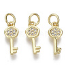 Brass Micro Pave Cubic Zirconia Charms ZIRC-S067-025-NF-2