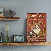 Vintage Metal Tin Sign AJEW-WH0436-078-6