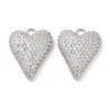 Brass Micro Pave Clear Cubic Zirconia Pendants KK-S388-01P-03-1