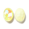 Mocha Fluorescent Style Glass Rhinestone Cabochons GGLA-M005-01A-226MK-2