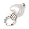 ABS Imitation Pearl Charms PALLOY-JF03222-01-4