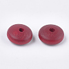 Painted Natural Wood Beads WOOD-T021-18B-2