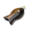 Natural Tiger Eye Pendants KK-D021-05E-G-2