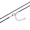 Waxed Cotton Cord Necklace Making NJEW-A279-1.5mm-01-3