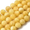 Natural Yellow Jade Beadd Strands X-G-A274-A01-10mm-01-2