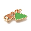 Christmas Theme Alloy Enamel Pendants ENAM-Q509-02KCG-09-2