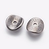Tibetan Style Wavy Spacer Beads TIBEP-A11067-B-FF-2