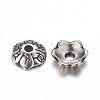 6-Petal Tibetan Style Alloy Flower Bead Caps LS-TIBE-S220-AS-01-RS-2
