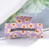 Flower Pattern PVC Plastic Claw Hair Clips LS-PW-WG97083-02-1