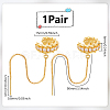 2Pcs Brass Micro Pave Clear Cubic Zirconia Cuff Earrings EJEW-UN0002-87-3