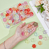 135Pcs 9 Colors Transparent Acrylic Bead Caps OACR-ME0001-28-3