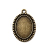Vintage Tibetan Style Alloy Pendant Cabochon Bezel Settings TIBEP-M018-105AB-NF-1