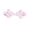 Baking Paint Transparent Glass Bead Caps DGLA-N014-03B-2