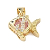 Brass Micro Pave Cubic Zirconia Pendants KK-F930-16G-01-1