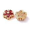 Brass Micro Pave Cubic Zirconia Beads KK-A284-19G-01-2