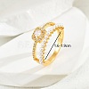Elegant Copper Plated Gold Pearl Ladies Party Vacation Ring VD5623-2-1