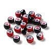 Spray Painted ABS Plastic European Beads KY-G033-02A-11-1