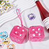 Dice Plush Cloth Pendant Decorations HJEW-SP0001-84B-4