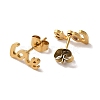 PVD Vacuum Plating 304 Stainless Steel Stud Earrings EJEW-Z040-32G-2