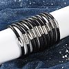 Mixed Braided Leather Cord Bracelets BJEW-I199-M-1