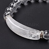 Natural Quartz Crystal Beads Charm Bracelets BJEW-K164-B01-3