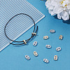 12Pcs 2 Colors Zinc Alloy Silicone Slide Charms FIND-AR0006-12-4