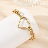 304 Stainless Steel Figaro Chain Bracelets for Women BJEW-JB14205-2