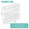 2-Tier Rectangle Transparent Acrylic Minifigures Display Case ODIS-WH0099-08B-2