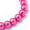 Baking Paint Pearlized Glass Pearl Round Bead Strands LS-HY-Q330-8mm-10-2
