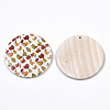 Fruit Seris Printed Wood Pendants WOOD-S045-103B-07-2