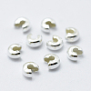 925 Sterling Silver Crimp Beads Cover STER-G027-27S-3mm-1